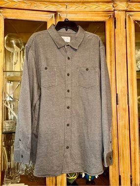 Hurley Men's Heather Gray Casual Button-Down Shirt